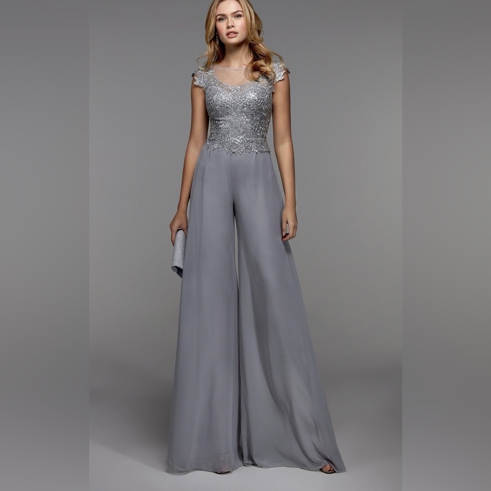 Alyce Paris Formal Dress: 27488 Long Formal Playsuit Illusion Neckline, Jumpsuit